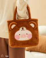 LuLu The Piggy Costume Series Fluffy Reversible Bag